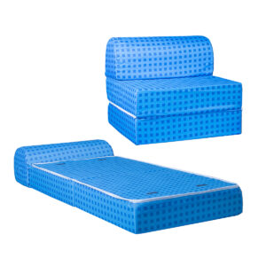 Sillón cama colchón 1 plaza Maxiking celeste