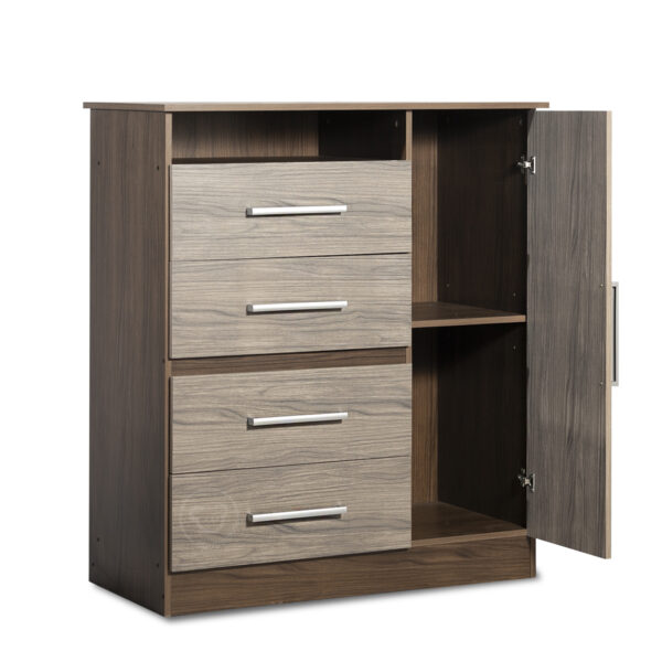 Cómoda Chiffonier Máximo Venezia con estante color Pinot Nogal - Imagen 2