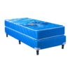 Sommier y Colchón Espuma Maxiking Infantil 1 Plaza Celeste 80x190x20