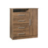 Cómoda Chiffonier Máximo Venezia con estante color Nogal