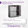 Cómoda Chiffonier Máximo Venezia con estante color Nogal - Imagen 7