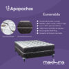 Sommier y Colchón Resorte Maxiking Esmeralda 2 Plazas 130x190x26 - Imagen 2