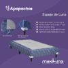 Sommier y Colchón Resorte Maxiking Espejo de Luna 1 Plaza y Media 100x190x30 - Imagen 4