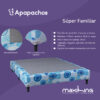 Sommier y Colchón Espuma Maxiking Súper Familiar 2 Plazas y Media 140x190x18 - Imagen 3
