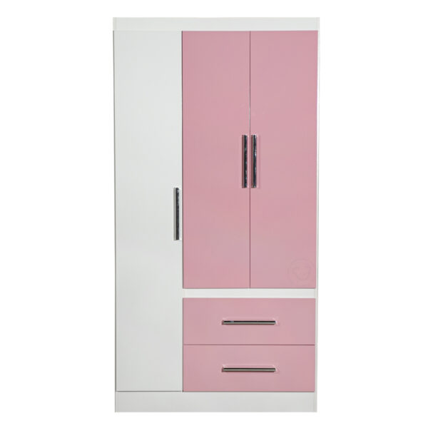 Ropero Placard Infantil Máximo 3 Puertas Rosa Y Blanco - Imagen 5