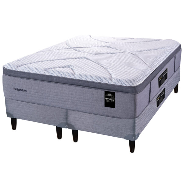 Conjunto Sommier Brighton King Koil 200x200cm Con Europillow - Imagen 2