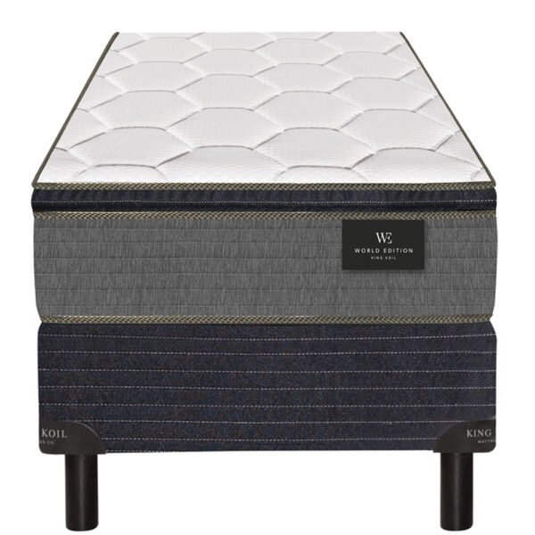 Conjunto Sommier Finesse King Koil 100x190cm con Europillow