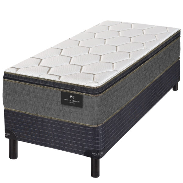 Conjunto Sommier Finesse King Koil 100x190cm con Europillow - Imagen 2