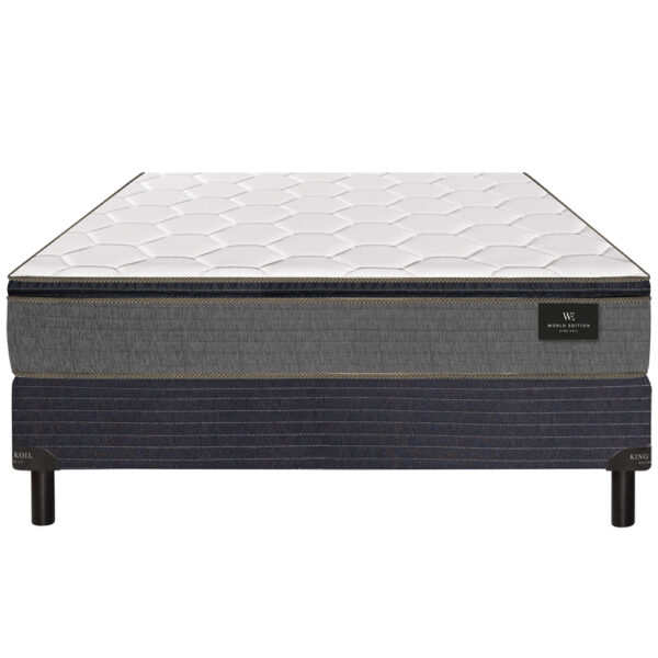 Conjunto Sommier Finesse King Koil 150x190cm con Europillow