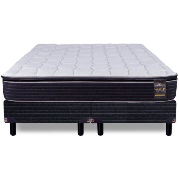 Conjunto Sommier Finesse King Koil 200x200cm con Europillow
