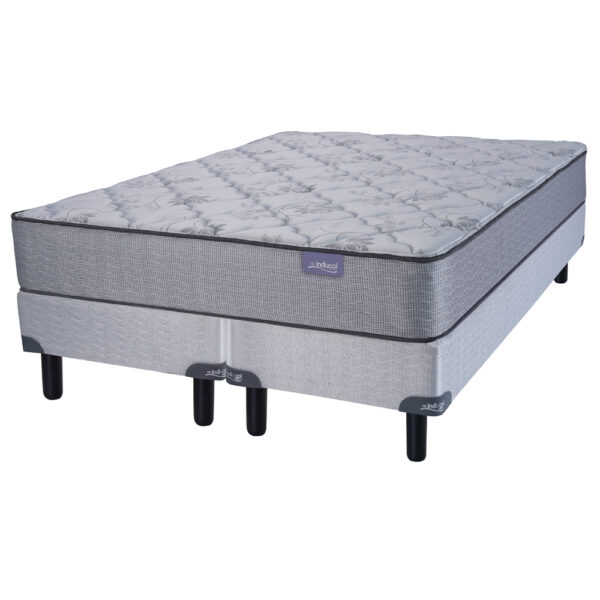 Conjunto Sommier Inducol Onix Color Gris 160x200 De Resortes - Imagen 2