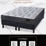 Conjunto Sommier XL King Koil 150X190cm Resortes Reforzados - Imagen 3