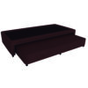 Sommier Marinero Mussa Urania 90x190cm Tejido Chenille Color Choco