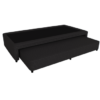 Sommier Marinero Mussa Urania 100x200cm Tejido Color Chenille Negro