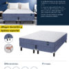 Conjunto Sommier Serta Indiana 2 Plazas y media 140x190 Resortes Bonnel y Espuma - Imagen 5