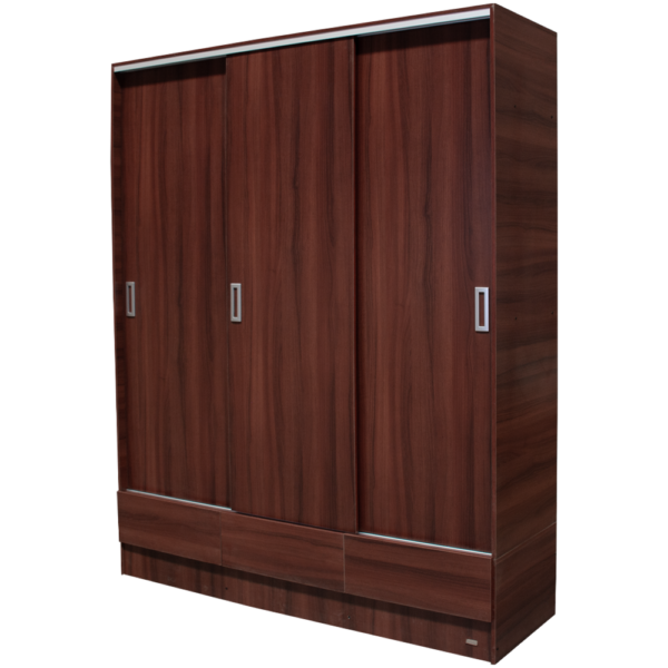 Placard Max 3 Puertas Corredizas Guardaropa Moderno 2m x 1.8m Cedro Platinum