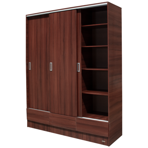 Placard Max 3 Puertas Corredizas Guardaropa Moderno 2m x 1.8m Cedro Platinum - Imagen 3