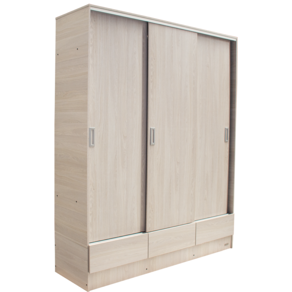 Placard Max 3 Puertas Corredizas Guardaropa Moderno 2m x 1.8m Gris Andino Platinum