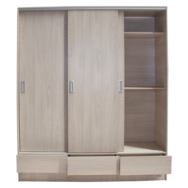 Placard Max 3 Puertas Corredizas Guardaropa Moderno 2m x 1.8m Gris Andino Platinum - Imagen 2