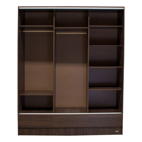 Placard Max 3 Puertas Corredizas Guardaropa Moderno 2m x 1.8m Tabaco Platinum - Imagen 2