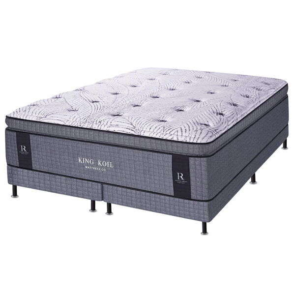 Conjunto Sommier King Koil Lexington Grand Pillow 200x200 Resortes Pocket y Espuma Viscoelastica