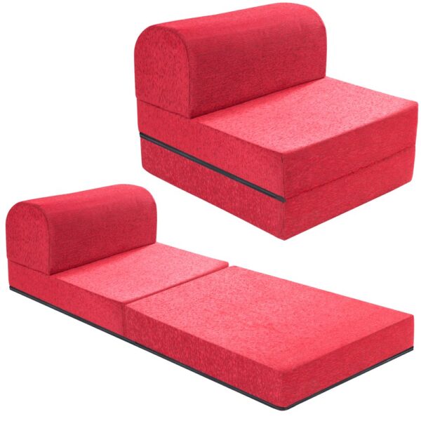 Sillon Duo Apapachos Tejido Liso Multiples Posiciones Rojo