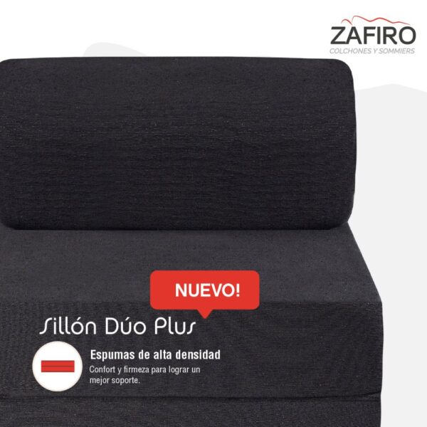 Sillon Duo Apapachos Tejido Liso Multiples Posiciones Negro - Imagen 3