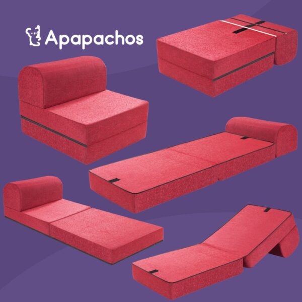 Sillon Duo Apapachos Tejido Liso Multiples Posiciones Rojo - Imagen 5